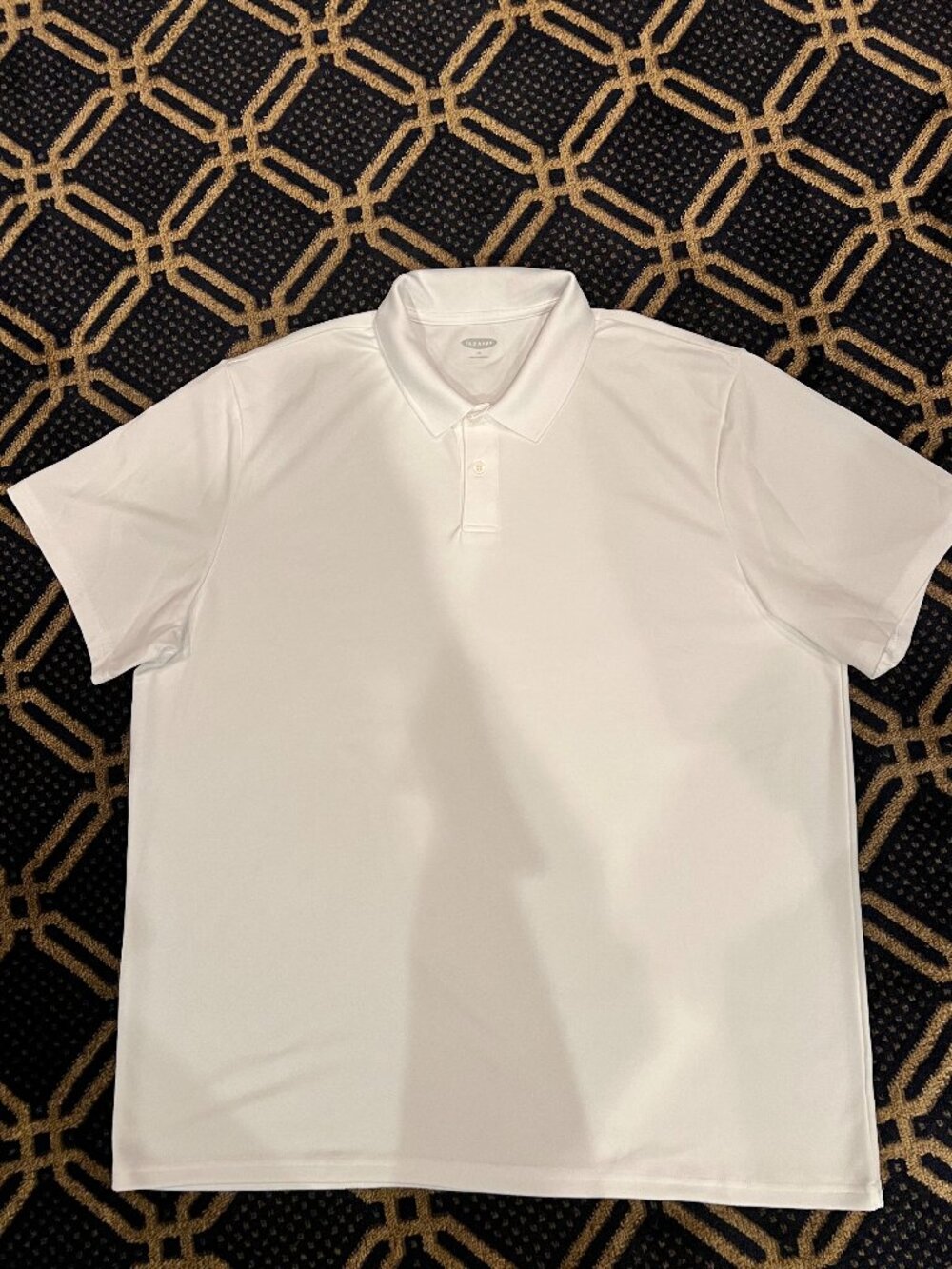 Old Navy Men’s White Performance Polo Shirt XXL 2XL Short Sleeve Golf